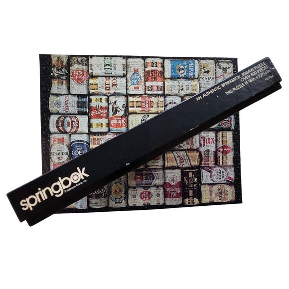 Springbok Jigsaw Puzzle Whats Your Pleasure Beer Cans 500 piece Complete PZL4064 - Picture 6 of 12